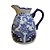 JARRO EM PORCELANA AZUL E BRANCA DESTINY A22CM - Imagem 1