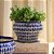 CACHEPOT EM PORCELANA AZUL E BRANCA GOLDEN THAI DROPS GRANDE D19CM X A13CM - Imagem 3