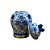 POTICHE IMPORTADO PORCELANA AZUL E BRANCA GOLDEN FLOWER PEQUENO D20CM X A32CM - Imagem 3