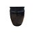 VASO VIETNAMITA CERÂMICA IMPORTADO BUDAPESTE PRETO PEQUENO D25CM X A32CM - Imagem 1