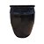 VASO VIETNAMITA CERÂMICA IMPORTADO BUDAPESTE PRETO MÉDIO D40CM X A50CM - Imagem 1