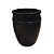 VASO VIETNAMITA CERÂMICA IMPORTADO BUDAPESTE PRETO MÉDIO D40CM X A50CM - Imagem 2