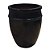 VASO VIETNAMITA CERÂMICA IMPORTADO BUDAPESTE PRETO GRANDE D55CM X A70CM - Imagem 2