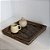 BANDEJA EM CERÂMICA QUADRADA ESMALTADA IMPORTADA COFFEE D26CM X A04CM - Imagem 4