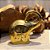 ESCULTURA ELEFANTE EM BRONZE DOURADO 10CM - Imagem 4