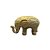 ESCULTURA ELEFANTE EM BRONZE ENTALHADO DOURADO 10CM - Imagem 1
