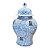 POTICHE EM PORCELANA AZUL E BRANCA JOY AND LUCK IMPORTADO D37CM X A68CM - Imagem 2