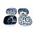 CONJUNTO BOWL QUADRADO EM PORCELANA AZUL E BRANCA 4 PEÇAS IMPORTADO D11CM X A04CM - Imagem 1