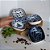 CONJUNTO BOWL QUADRADO EM PORCELANA AZUL E BRANCA 4 PEÇAS IMPORTADO D11CM X A04CM - Imagem 4