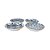 CONJUNTO PRATO EM PORCELANA AZUL E BRANCA 4 PEÇAS SHANG IMPORTADO D18CM X A04CM - Imagem 2