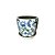 CACHEPOT PORCELANA AZUL BRANCA E VERDE WILD EDITION BOTANIC MÉDIO D20CM X A20CM - Imagem 1