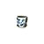 CACHEPOT PORCELANA AZUL BRANCA E VERDE WILD EDITION BOTANIC PP D12CM X A13CM - Imagem 1