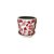 CACHEPOT PORCELANA VERMELHA E BRANCA IMPORTADO RUBI IMPERIAL MÉDIO D20CM X A20CM - Imagem 2