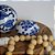OVO EM PORCELANA AZUL E BRANCA KYOTO D06CM X A09CM - Imagem 3