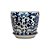 CACHEPOT PORCELANA AZUL E BRANCA FLOR DO ORIENTE GRANDE D25CM X A23CM - Imagem 1