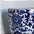 CACHEPOT PORCELANA AZUL E BRANCA FLOR DO ORIENTE GRANDE D25CM X A23CM - Imagem 4