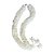 COLAR DECORATIVO IMPORTADO INDONÉSIA FLORAL BRANCO D30CM X A60CM - Imagem 1
