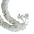 COLAR DECORATIVO IMPORTADO INDONÉSIA FLORAL BRANCO D30CM X A60CM - Imagem 2