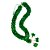 COLAR DECORATIVO IMPORTADO INDONÉSIA FLORAL VERDE D30CM X A60CM - Imagem 1