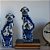CONJUNTO 02 CÃES DE FÓ EM PORCELANA IMPORTADA AZUL E BRANCO GRANDE D9,5CM X A33CM - Imagem 3
