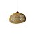 LUMINÁRIA PENDENTE FIBRA RATTAN E MADEIRA KAYU IMPORTADA ANGRA MÉDIA D60CM X A50CM - Imagem 1