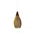 LUMINÁRIA PENDENTE FIBRA RATTAN E MADEIRA KAYU IMPORTADA JORDÃO D20CM X A50CM - Imagem 1