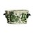 FLOREIRO IMPORTADO PORCELANA BRANCO E VERDE ANTIQUE SYLVA D33CM X A15CM - Imagem 1