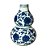 MINI FLOREIRO IMPORTADO PORCELANA AZUL E BRANCA SAFIRA D07 X A12CM - Imagem 1