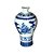 FLOREIRO IMPORTADO PORCELANA AZUL E BRANCA HORIZONTE TANG D15 X A16CM - Imagem 2