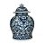 POTICHE IMPORTADO PORCELANA AZUL E BRANCA ARTE SUI D21 X A30CM - Imagem 1