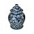 POTICHE IMPORTADO PORCELANA AZUL E BRANCA ARTE SUI D21 X A30CM - Imagem 2