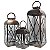 CJ DE LANTERNAS ACO INOXIDAVEL NA COR COBRE - 3 PCS - G 24 - Imagem 1