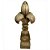 PECA DECORATIVA EM RESINA ESTATUETA MARROM 25X25X66CM - Imagem 1