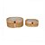 CJ CAIXAS DECORATIVAS EM RATTAN VIDRO E MADEIRA NATURAL 2PCS - Imagem 1