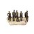 PECA DECORATIVA HOMENS SENTADOS NA PEDRA EM RESINA BRONZE - Imagem 1
