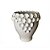 VASO DECORATIVO COM CONCHAS EM CERAMICA BRANCO - Imagem 1