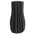 VASO DECORATIVO EM CERAMICA PRETO 3D 20CM X 20CM X 35CM - Imagem 1