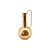 VASO DECORATIVO COM ALCA EM METAL DOURADO - Imagem 1