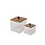 CJ DE CAIXAS DECORATIVAS EM ACRILICO TRANSPARENTE E MADEIRA 2PCS - Imagem 1
