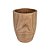 VASO DECORATIVO EM MADEIRA NATURAL - Imagem 1