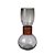 VASO DECORTAIVO EM VIDRO FUME COM DETALHE CENTRAL EM METAL BRONZE - Imagem 1