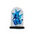 PECA DECORATIVA BORBOLETAS PAPEL AZUL CUPULA VIDRO TRANSP BASE MADEIRA - Imagem 1