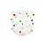 CJ DE COPOS EM VIDRO TRANSPARENTE COM PONTOS COLORIDOS 6PCS - 400ML - Imagem 1