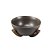 BOWL EM CERAMICA MARROM BASE EM MADEIRA - Imagem 1