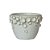 VASO DECORATIVO COM CONCHAS EM CERAMICA BRANCO - Imagem 1