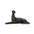 CACHORRO DECORATIVO EM RESINA BRONZE - Imagem 1