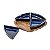 SET DE PORTA APERITIVOS DE CERAMICA AZUL E BASE DE MADEIRA - 4 PCS - Imagem 1
