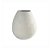 VASO DECORATIVO EM CERAMICA BRANCO COM DETALHES BEGE - Imagem 1
