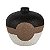 VASO DE CERAMICA BEGE MARROM E PRETO - Imagem 1
