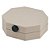 CAIXA DECORATIVA EM MADEIRA E REVESTIDO EM PU CREME 19CM X 19CM X 7CM - Imagem 1
